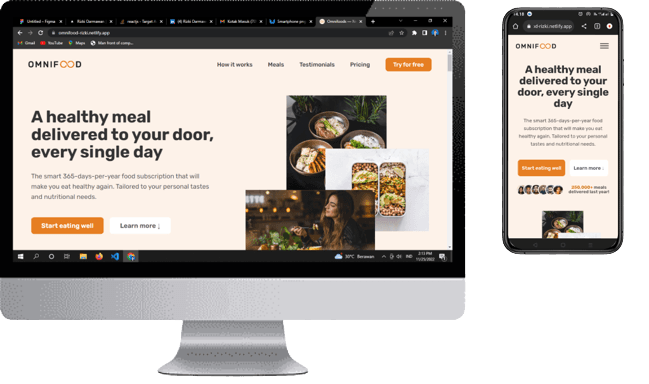 omnifood landing page